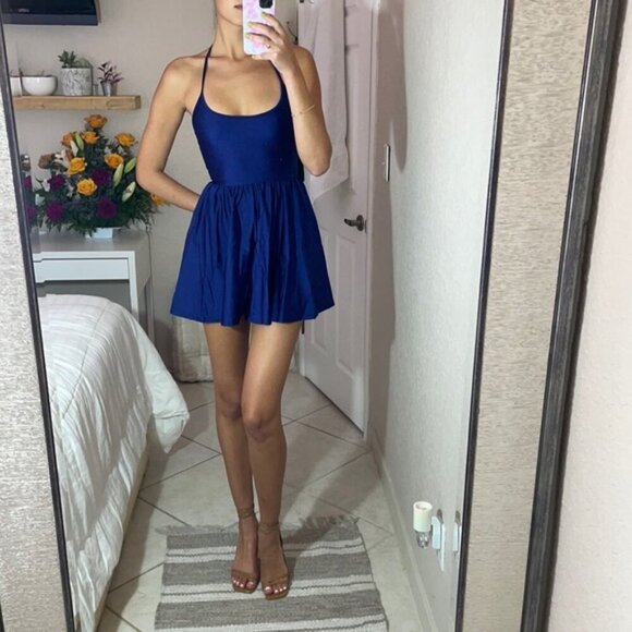 American Apparel Dresses & Skirts - American Apparel Tricot Stretch Skater Dress Royal Blue Size Medium